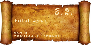Beitel Ugron névjegykártya